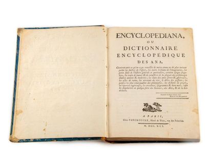 null ENCYCLOPEDIANA, or Encyclopedic Dictionary of the Ana. In Paris, at Panckoucke's,...