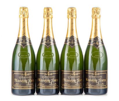 null 4 bouteilles Champagne MOUTARDIER-DARTOIS, Millésime 2008