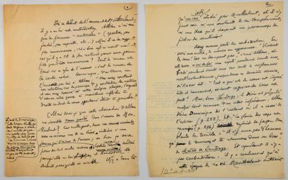 MONTHERLANT MONTHERLANT (Henry de). Autograph manuscript, [1950?]. 3 pages and a...