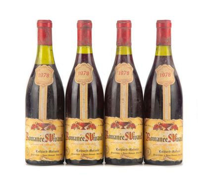 4 bouteilles ROMANEE SAINT-VIVANT 1998 Domaine...