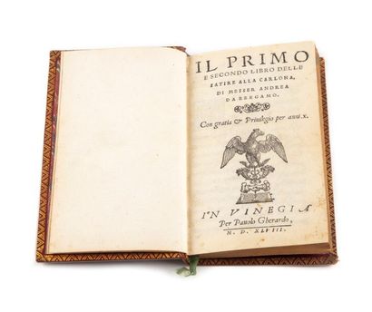 null [Livre du XVIe siècle]. NELLI (Pietro). Il primo e secondo libro delle satire...