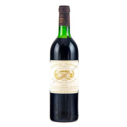 null 1 bouteille CHATEAU MARGAUX 1978 1er GCC Margaux (niveau léger bas, étiquette...