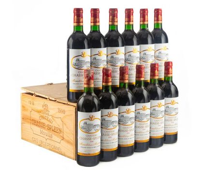 12 bottles CHATEAU CHASSE-SPLEEN 1990 Moulis...