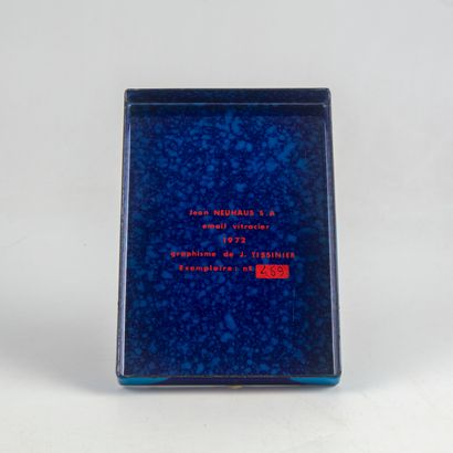 null Two rectangular enamelled metal boxes: one in Behobie enamel, for Jean NEUHAUS,...