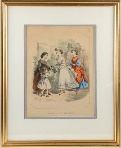 null Pair of prints : 

- Mademoiselle goes to the sea 

- Inauguration of the Machini...