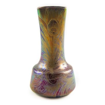 VOCHE &CIE Manufacture VOCHE & Cie
Ceramic baluster-shaped vase decorated with peacock...
