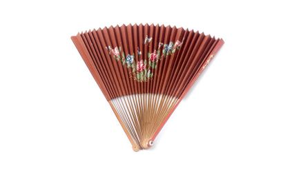 null Four women in a garden, China, 18th century
Folded fan, double sheet of red-brown...