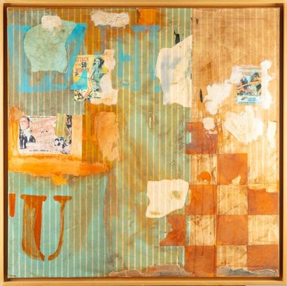 ANTHONY CAHN Anthony CAHN (1977)
Untitled
Mixed media with collage on canvas
Signed...