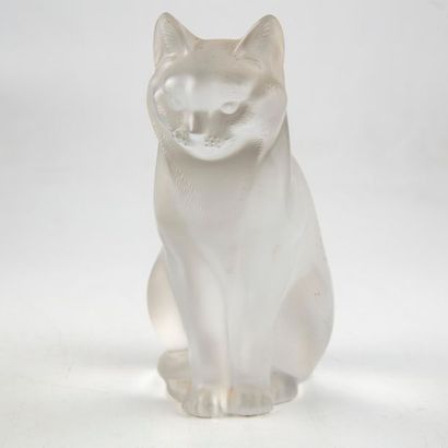 LALIQUE LALIQUE - France 
Sitting cat - after a model by René LALIQUE (1860-1945)
Sculpture...