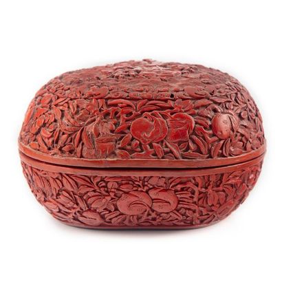 CHINE - QIANLONG CHINA - QIANLONG Era (1736 - 1795)
Box in the shape of a longevity...