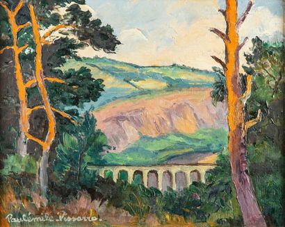 Paul-Emile Pissarro Paul-Emile PISSARRO (1884-1972)
Paysage du Sud, Le pont
Oil on...