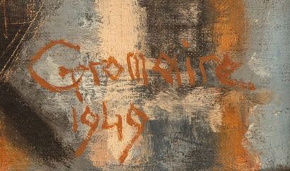 GROMAIRE Marcel GROMAIRE (1892-1971)
Moulins en Hollande, 1949
Huile sur toile 
Signée...