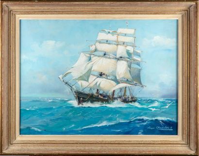 Roger CHAPELET Roger CHAPELET (1903 - 1995)
Sailboat
Watercolour
Signed lower right
52,5...