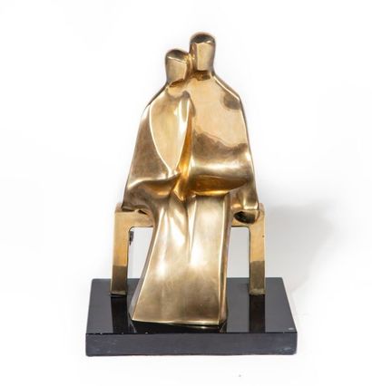 MICHEL BECK Michel BECK (1928)
Sitting couple
Bronze sculpture
Signed and numbered...