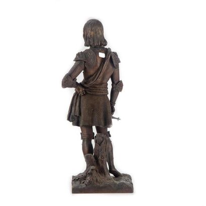 VICTOR EVRARD Victor EVRARD (1807 - 1877)
Knight in armour wearing a lily scarf
Bronze...