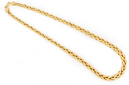 null Yellow gold necklace in spike mesh.
Weight: 25.2 g 