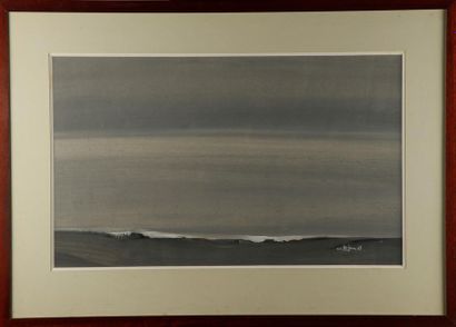 null MARION - Xxe
Sea in grey weather
Gouache
Signed lower right and dated 69
33...