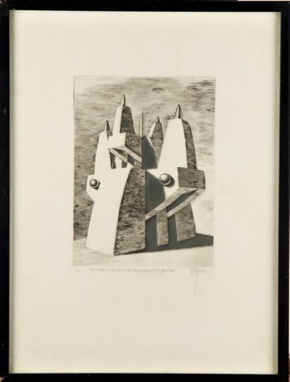 ALEJANDRO ALEJANDRO - XXth
Cubist composition
Lithograph
EA - signed lower right...