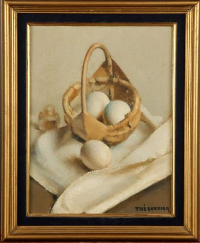 null THESOMMIAN - XXth
The egg basket
Oil on canvas
Signed lower left
35 x 27 cm