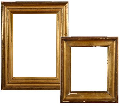null Two frames in wood and gilded stucco
As is