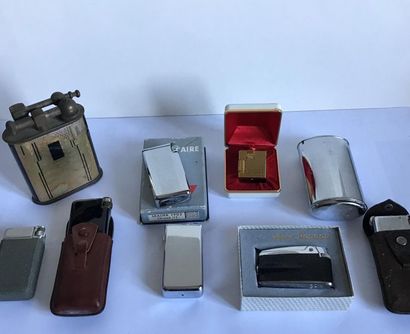 null Collection of various lighters. 