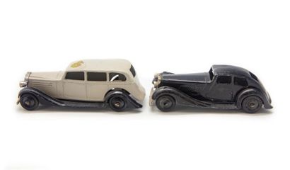 null DTGB 1/43
Lot of 2 vehicles: Vauxhall limousine grey version with black chassis...