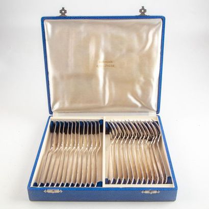 BOULENGER Maison BOULENGER
Set of 12 silver plated metal fish cutlery.
In their ...