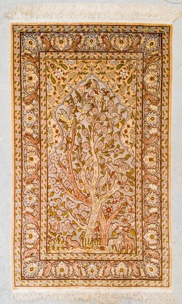 null Hereke carpet silk and gold threads - 115x69 cm