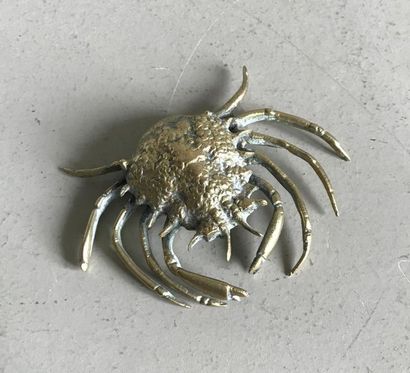 null JAPON ( ?)
Statuette de crabe en bronze doré
L. 10 cm
