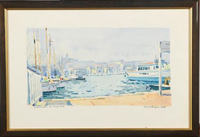 null Pierre BRUN - XXth
Marseille - le vieux port
Watercolour
Signed and dated 1990...