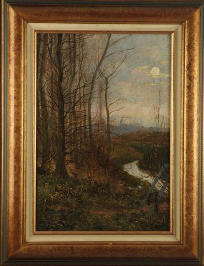 null Robert Antoine PINCHON (1886 - 1943) attributed to
Trees by the brook
Oil on...