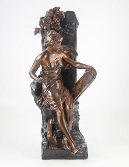 PICAULT Emile-Louis PICAULT (1833 - 1915)
Memoria
Bronze sculpture with brown patina
Signed...