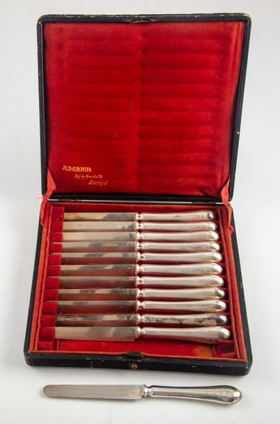 null 12 silver fruit knives
M.O : unread- Minerva stamp
In a case