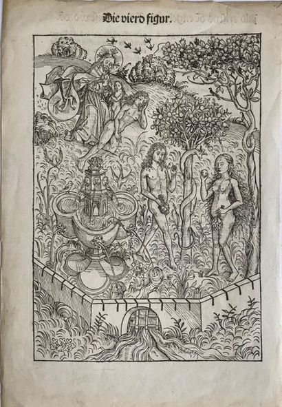 WOHLGEMUTH Michael WOHLGEMUTH (1434-1519)
Scènes biblique, création, 6ème jour, Dieu...