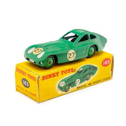 DINKY TOYS DTGB 1/43
Green Bristol 450 with number 27 ref .163, TBE in its original...