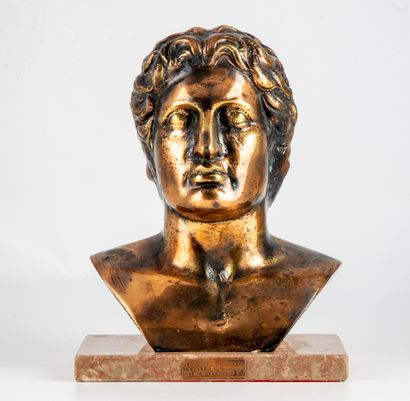 null D'après l'Antique

Portrait d'Alexandre le Grand

Buste en bronze

H. : 27 ...