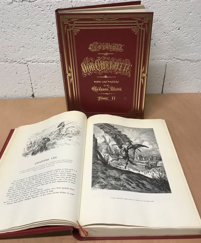null Miguel de CERVANTES, Don Quichotte de la Manche, illustration de Gustave Doré,...