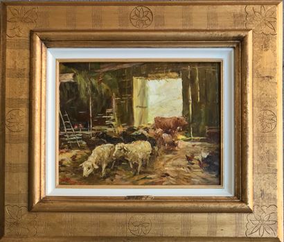 null William MERCIER - XXe

Moutons à l'étable

Huile sur toile

Signée en bas à...