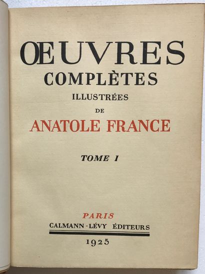 null FRANCE Anatole

Oeuvres complètes illustrées (22 volumes sur 25), Edition Calmann-Lévy,...