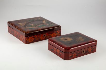 null CHINE - MODERNE

Deux boîtes en laque à motifs asiatiques

(Usures et petits...
