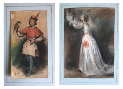 G. MORIN G. MORIN - 19th century

Characters of the Middle Ages

Two pastels on paper...