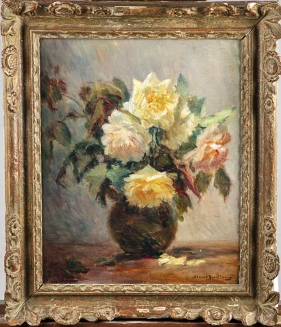 GUILLOUX Albert Gaston GUILLOUX (1871-1952)

Bouquet of roses in a vase

Oil on canvas

Signed...