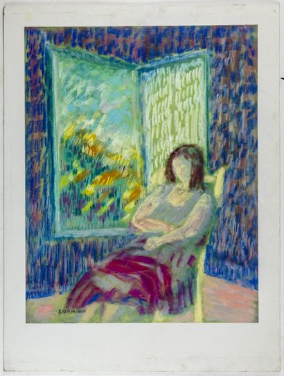 LORMIER Claude LORMIER (1935)

Portrait de femme à la fenêtre

Pastel, signé en bas...