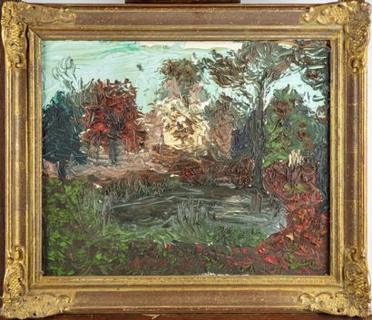 ECOLE FRANCAISE 20th century french school

The Pond

Oil on canvas

38 x 46 cm ...