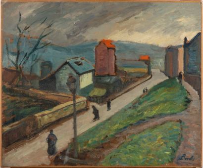 BORDES 
Leonard BORDES (1898-1969)




Rue de Rouen




Oil on paper mounted on canvas,...