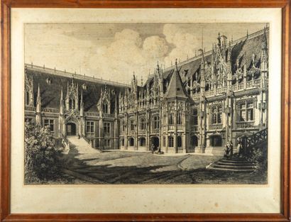 ECOLE FRANCAISE FRENCH SCHOOL late 19th century

Palace of Justice in Rouen

Black...