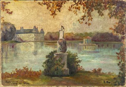 ECOLE FRANCAISE 20th century FRENCH SCHOOL

Fontainebleau, the pond with carps

Oil...