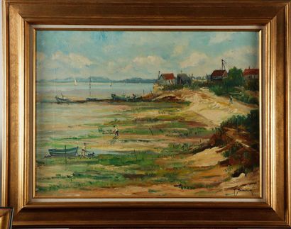 SIEURIN Jean SIEURIN (1931)

Oysters tourist path (Oleron Island)

Oil on canvas...