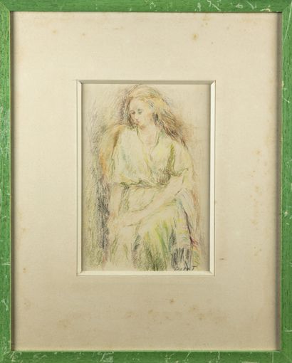 DORAT-IBELS Charlotte DORAT-IBELS (1904 -?)

Portrait of a woman with a green dress

Pastel,...