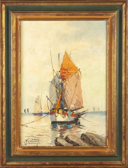 CATELEIN Marcel CATELEIN (né en 1907)

Bateau de pêcheur

Huile sur toile signée...